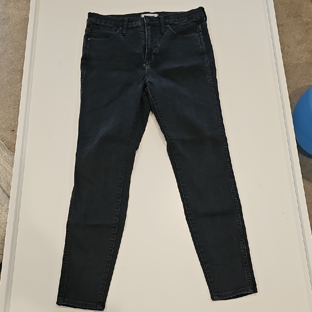Madewell 10" Faded Black High-Rise Skinny Jeans Size 30